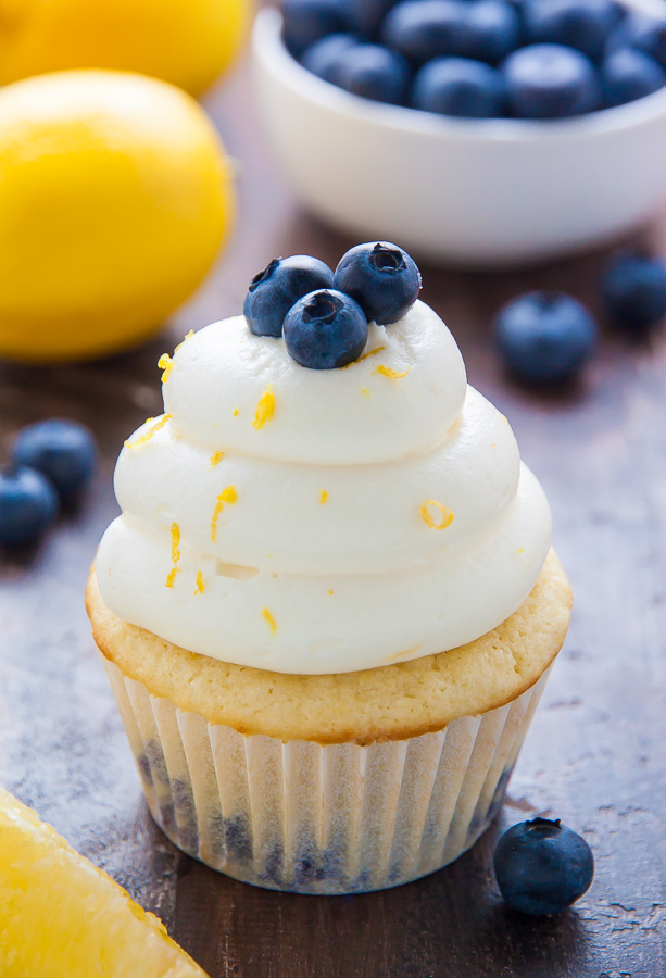 Lemon Blueberry Layer Cake with Cream Cheese Frosting - Yes to Yolks